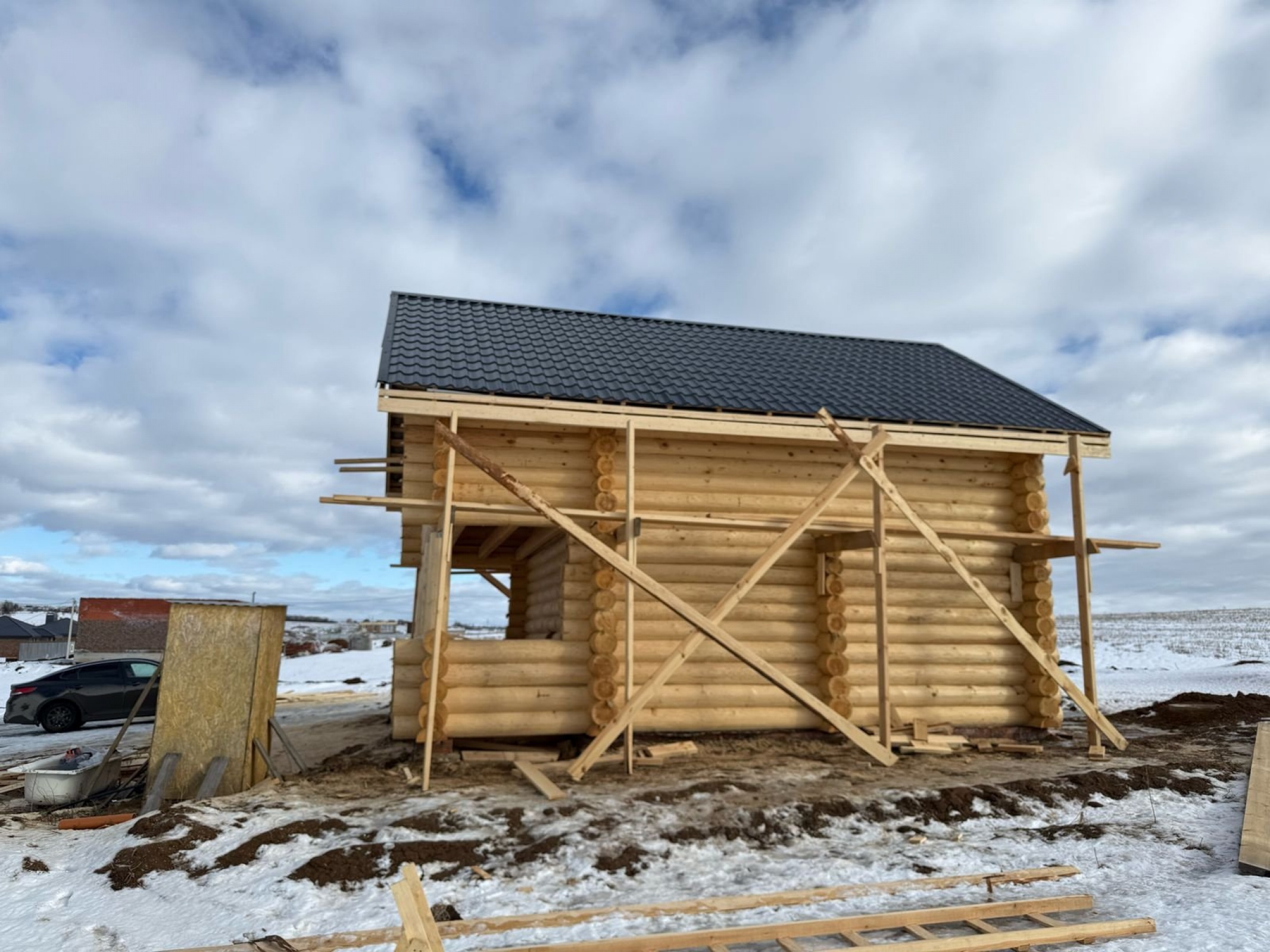 Дом с баней 6.5 на 8.5 два этажа